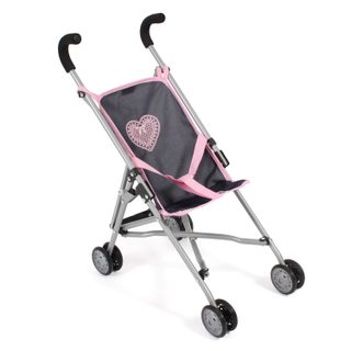 Mini-buggy Roma Gris Mélange Bleu Marine Pour Poupée