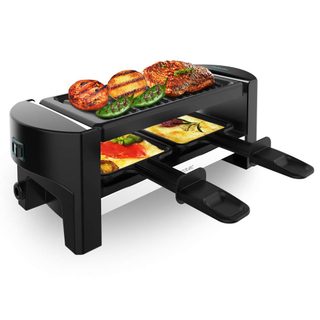 Cecotec Raclette Cheese&grill 3200 Pocket. 2 Personnes 320w, Finition En Acier Inoxydable, Plaque De Gril Antiadhésive A