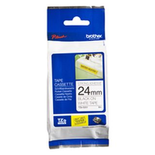 Brother Ruban détiquetage - TZE-S251 - Noir / Blanc - 24mm - Extra collant