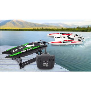 Bateau Télécommandé Capter Noir Et Vert 2,4 Ghz Jamara