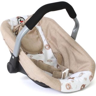 Siège Auto Pour Poupées Beige Avec Oursons