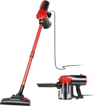Aspirateur Balai Sans Sac 2 En 1 800w Rouge Noir Vendos85