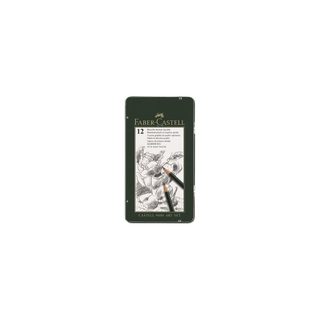 Crayons Graphite Castell 9000 Ensemble Métal Vert Foncé 12 Pièces Faber Castell