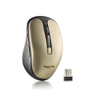 Ratón Inalámbrico Ngs Evo Rust/ Batería Recargable/ Hasta 1600 Dpi/ Dorado