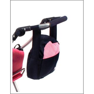 Sac À Langer Pour Poussettes De Poupées. Marine Avec Motif Vichy