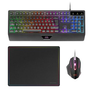 Mars Gaming Mcp124 Clavier Souris Incluse Usb Qwerty Espagnole Noir