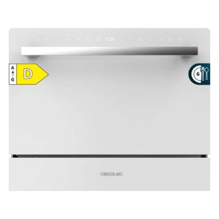 Cecotec Lave-vaiselle Compact Bolero Aguazero 2400 White Glass 6 Couverts. 1380w, Finition En Verre Blanc, 5 Programmes