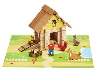 Jeujura Jeu De Construction Ma Ferme En Bois 60 Pcs Multicolor Bois