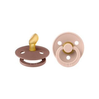 Tétines Physiologiques Bibs Taille 1 Caoutchouc Naturel Sans Bpa Lot 2 Rose Poudre Beige Châtaigne