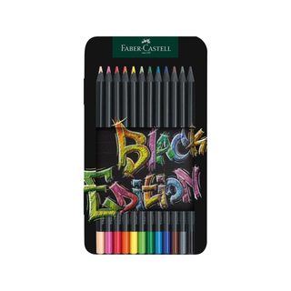 Faber-castell 116413 Crayon De Couleur Beige, Noir, Bleu, Marron, Vert, Gris, Bleu Clair, Vert Clair, Orange, Rose,