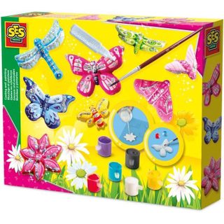 Moulage Et Peinture - Papillon Et Paillettes - Figurines En Plâtre
