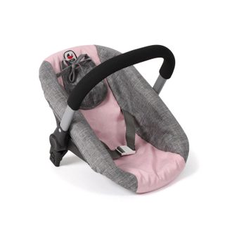 Siège Auto Pour Poupée Avec Adaptateur - Gris-rose