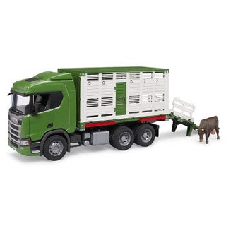 Camion De Transport D'animaux Scania Super 560r Avec 1 Bœuf