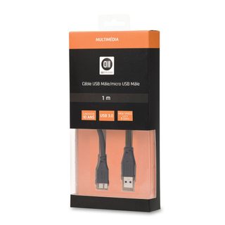 Câble Usb 3.0 A Mâle/micro B Mâle 1m