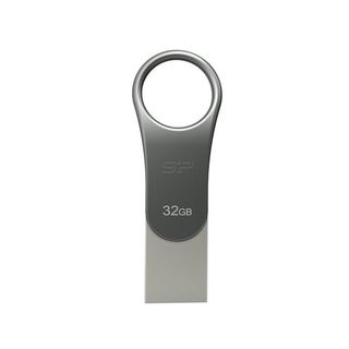 Silicon Power Mobile C80 Lecteur Usb Flash 32 Go Usb Type-a / Usb Type-c 3.2 Gen 1 (3.1 Gen 1) Titane