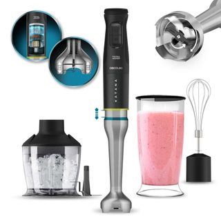 Cecotec Katana Totaldestroy 1500xl Doublekatanas Creme Hand Blender, 1500 W. Lames Doubles, 21 Vitesses Et Turbo, 4 Lame