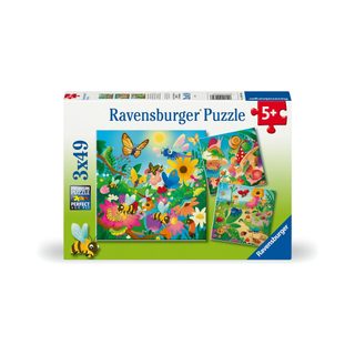 Puzzle 3x49 Pièces Monde Des Insectes Vert Ravensburger