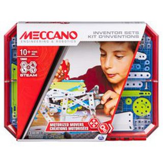 Construction 194 pièces, 1 moteur, 1 perforatrice Maker Tool, 7 fiches d'inventions et des outils. Dès 10 ans. SPINMASTER
