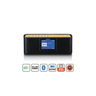 Radio Portable Lenco Pdr-045bk Dab+ Fm Bluetooth 5.0 Écran Couleur 2,4 Pouces Noir Batterie Recharg.