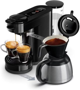 Cafetiere A Dosette - Senseo - Hd6592/65 - Switch 2-en-1 Dosette & Filtre - Noir