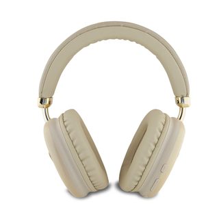 Casque Arceau Guess Bluetooth 5.3 Autonomie 32 H Ipx4 Doré Effet Saffiano