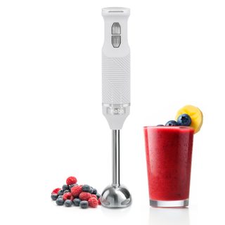 Elegance Mixeur Plongeant, Pied Mélangeur Amovible, Lames En Acier Inoxydable Briebe Hb1173wht Blanc 600w