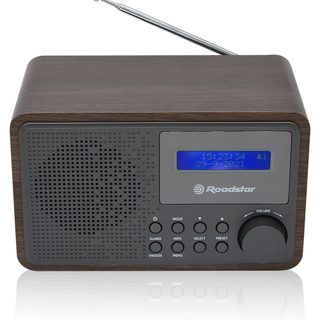 Radio Numérique Vintage Dab / Dab+ / Fm Portable Alimentée Sur Secteur /sur Pile Roadstar Hra-700d+/wd Bois