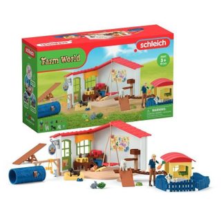 Hôtel Des Animaux De La Ferme - Grand Coffret De 54 Pieces De Jouets Avec Chien, Chat, Lapin, Accessoires Et Plus