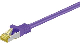 Câble Patch Goobay Rj45 Cat 6a S/ftp (pimf), 500 Mhz Avec Câble Brut Cat 7, Viol...