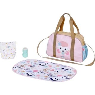 Sac A Langer - Motif Fleurs - Tapis A Langer + Couche + Boîte De Poudre Inclus