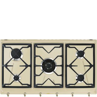Smeg Srv896pogh Plaque Crème Intégré 90 Cm Gaz 5 Zone(s)