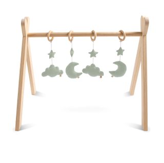 Arche D'éveil Sauthon 4 Jouets 45.5x51.7x65.5 Cm Vert Bois Coton