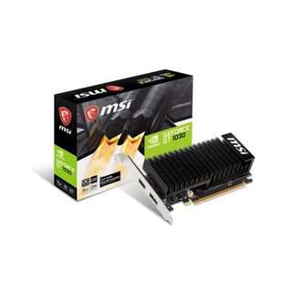 Carte Graphique Msi Geforce Gt 1030 2ghd4 Lp Oc 2 Go Gddr4 Noir 15x3,8x6,9 Cm