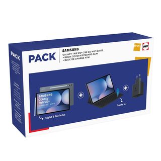 Tablette Tactile Samsung Pack Galaxy Tab S10+ 256go Wifi + Etui Clavier + Bloc De Charge
