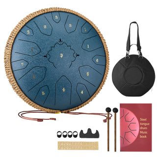 Vevor Tambour À Langue En Acier Pour Yoga 330 Mm 15 Notes Ré Majeur Bleu Marine