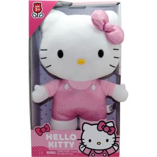 Peluche - Hello Kitty - Hkt122 - Modele Robe A Poids Rose - 30 Cm - Des 3 Ans