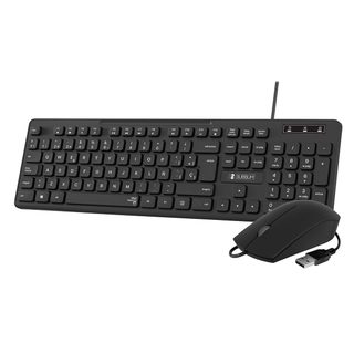 Subblim Subkbc-cssk01 Clavier Souris Incluse Universel Usb Qwerty Espagnole Noir