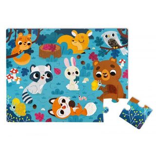 Janod Puzzle tactile 20 pièces: Les animaux de la forêt - Juratoys