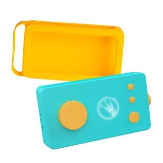Lunii - Ma Fabrique à Histoires Verte + Coque Jaune - Conteuse 3-8 ans avec 24 histoires interactives