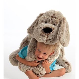 Chien Flatoutou - Peluche - 50 Cm - Gris