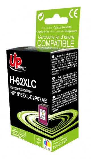 Cartouche Encre Uprint Compatible Hp 62 Xl Couleur