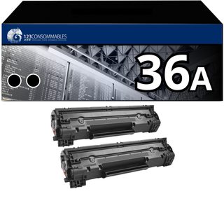 Pack 2 Toners Compatible Hp 36a Noir