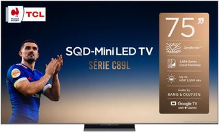 Téléviseur Tcl 75c89l 4k Uhd 75 Pouces Noir Aluminium Brossé