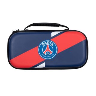 KONIX PSG Housse de protection et transport pour consoles Nintendo Switch, Switch Lite et Switch OLED - Rangement 8 jeux - Bleu marine et rouge