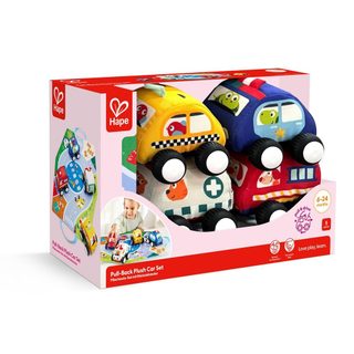 Voitures À Rétrofriction Avec Circuit Lavable En Tissu Rouge 38 X 25 X 9 Cm Hape