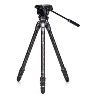 Kit Trépied Vidéo Fibre De Carbone Black With Carbon-fiber Weave Pattern 22.5–159 Cm Benro