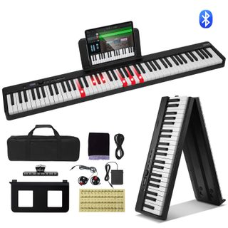 Vevor Clavier Piano Pliable 88 Touches Bluetooth/midi, Portable, Touches Lumineuses, Rechargeable, Pour Débutants.