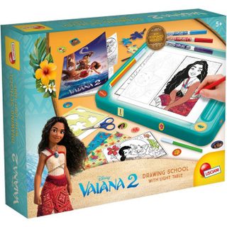 École De Dessins Avec Table Lumineuse - Vaiana 2 - Kit Dessin - Table A4 - Pochoirs & Autocollants - Des 5 Ans