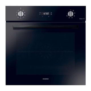 Four Encastré Rosières Pyrolyse 500°c Chaleur Pulsée Easy Steam 200ml Noir Transparent Verre