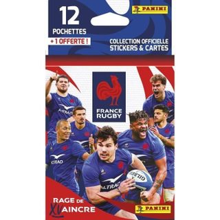 Collection Officielle De Stickers Et De Cartes Rugby Edf - Blister 12+1 Pochettes